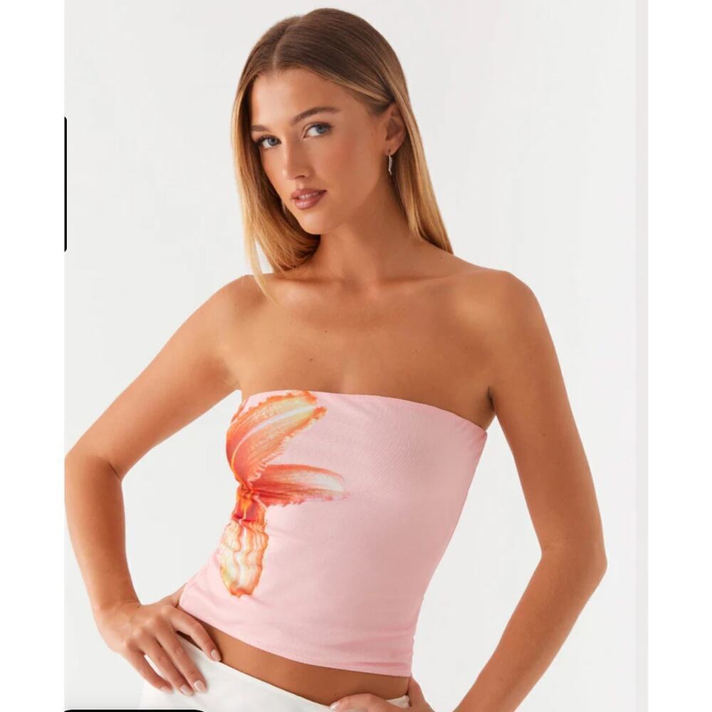 NWT!!!  Peppermayo Exclusive - Fall For You Strapless Top - Pink - XS